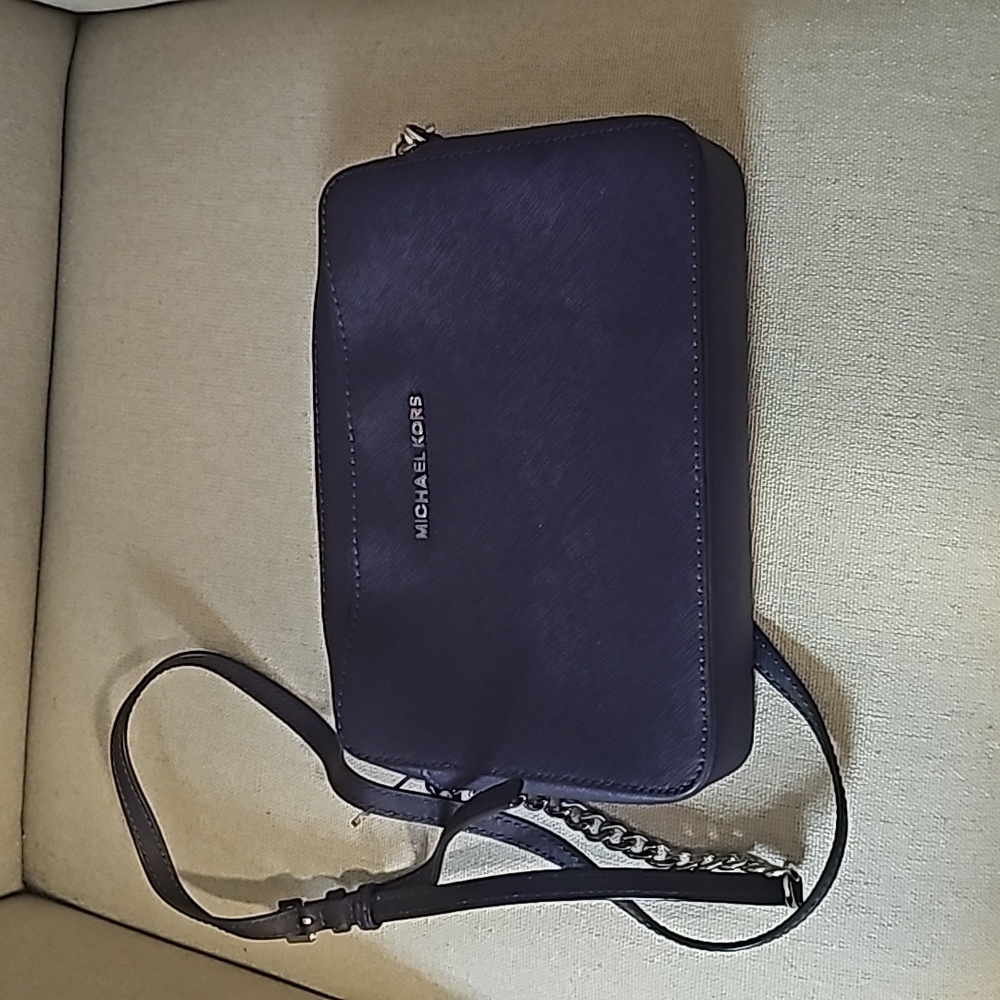Michael Kors Jet Set Large Saffiano Leather Crossbody Plum